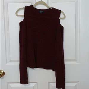 Cold shoulder sweater